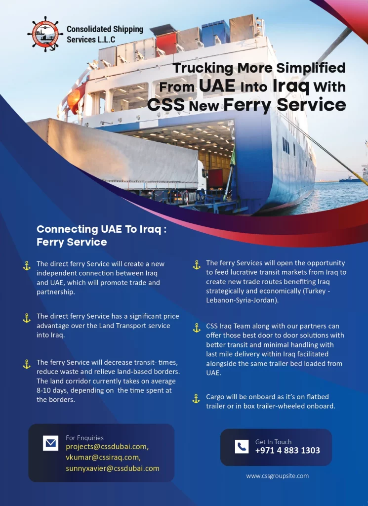 uae to iraq ferry service